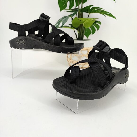 Chaco Woman's Z/Cloud 2 Black Cushion Sandals Size  6 US - Picture 1 of 9